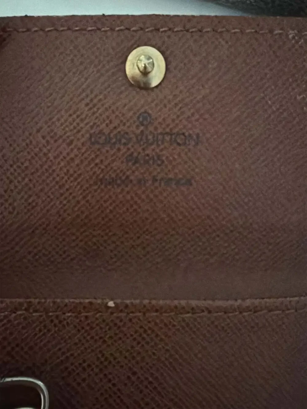 LV Monogram 4-Hook Key Holder with Brown Leather Interior – 2007 France